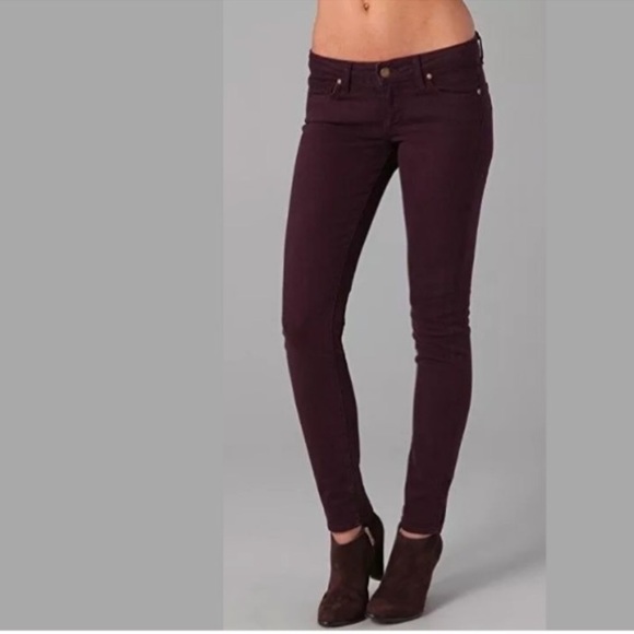 PAIGE Denim - Paige Peg Skinny Dark Purple Jeans